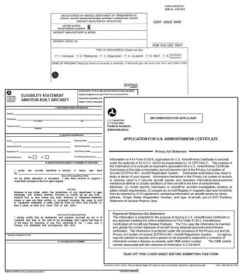 Experimental aircraft paperwork Experimental aircraft paperwork