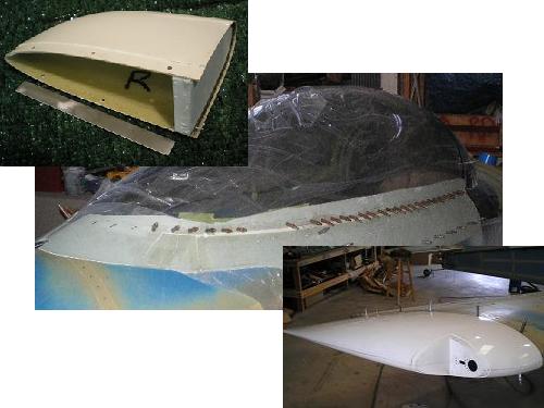 Some kitplane fiberglass components Some kitplane fiberglass components