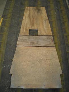 Plywood boards for lower longerons