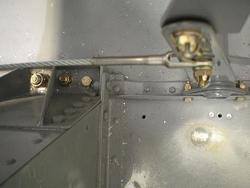 Two more rivets to swap for ground adjustable rudder pedals.