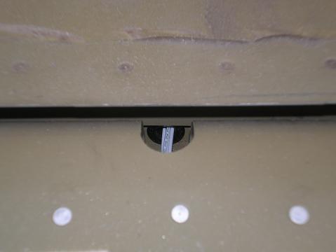 Closeup of horizontal stabilizer electric hole