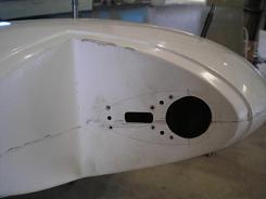 Holes for wingtip lights