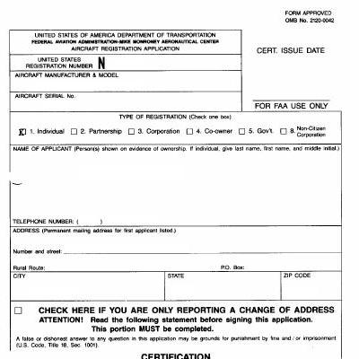 AC Form 8050-1 AC Form 8050-1