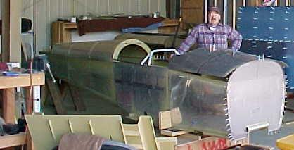 Me and my RV-8 fuselage Me and my RV-8 fuselage