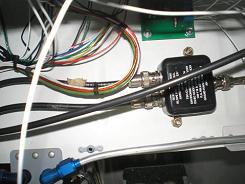 Antenna cable diplexer mounting
