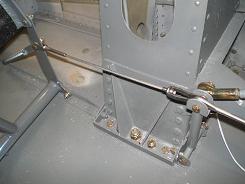 Rudder pedal cabling