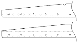 Stiffener with notches and smoothed