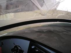 Unpainted windshield
